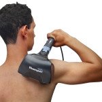 Its long handle allows users to treat themselves at home. The Mini Pro is ideal for reaching areas like shoulders and mid-back.