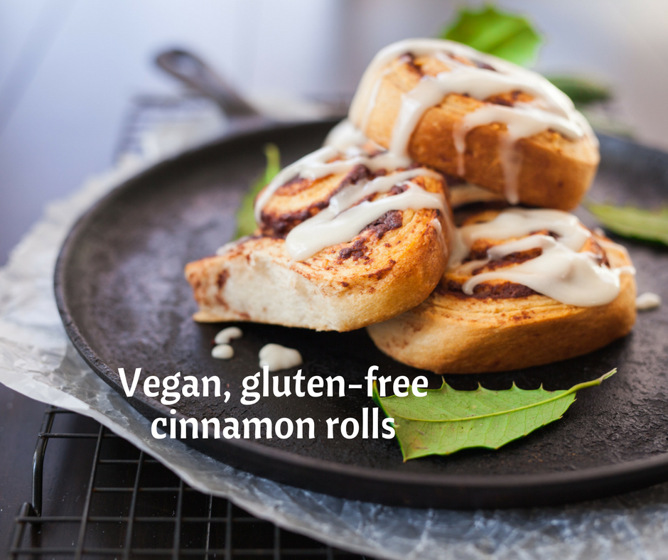 Vegan, gluten-free cinnamon rolls